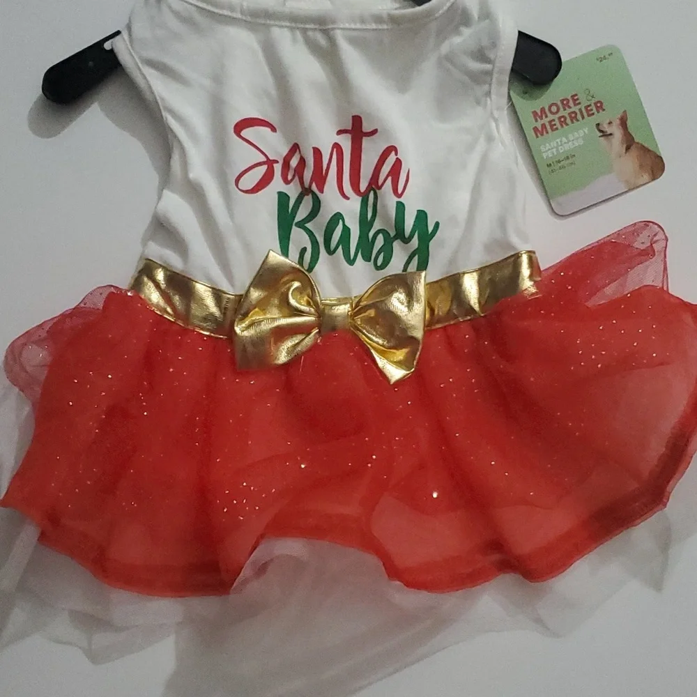 HP 👏 More & Merrier Santa Baby Dog Dress-M